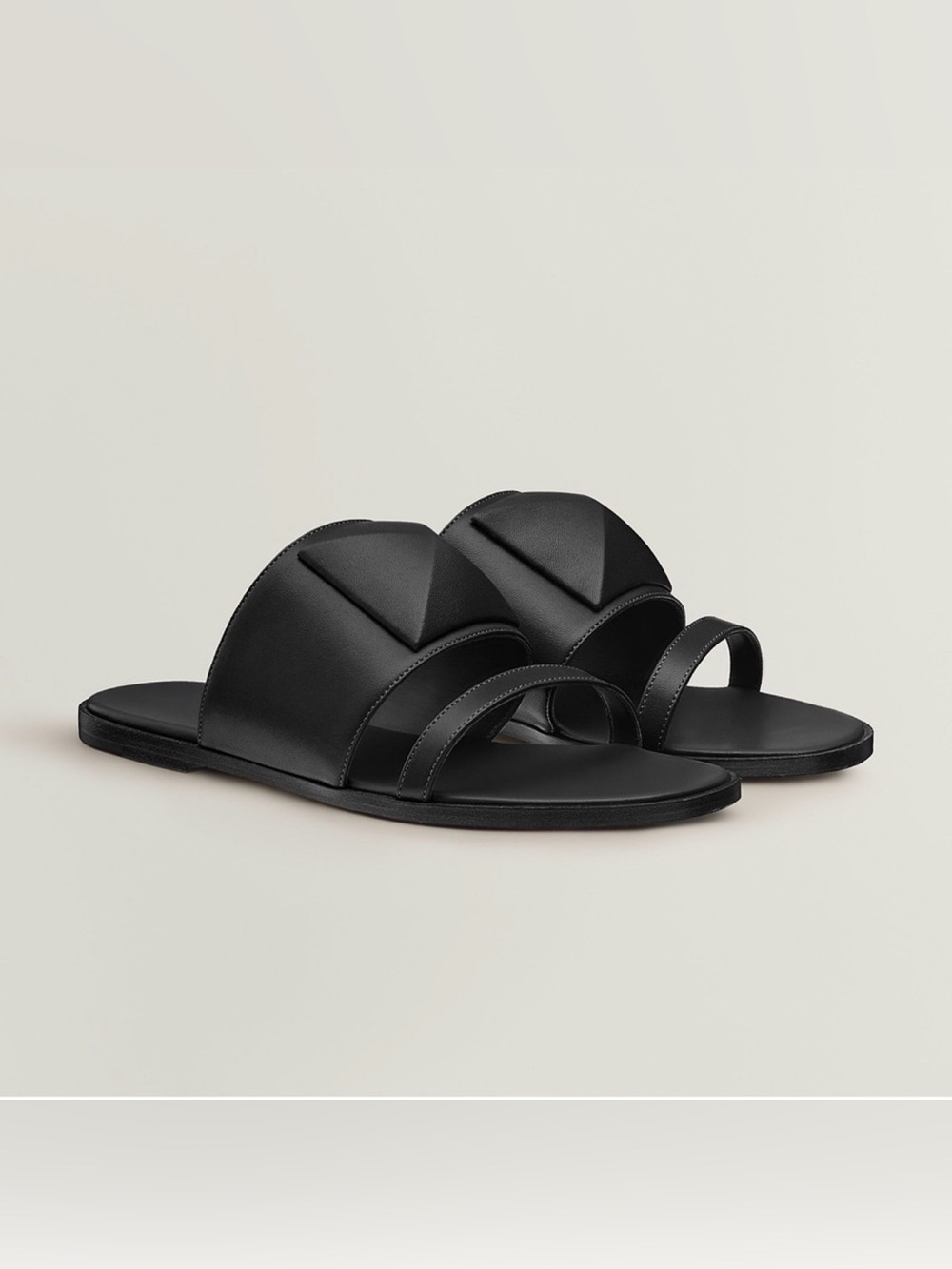 Hermes Caia Sandals black Napa leather size 37
